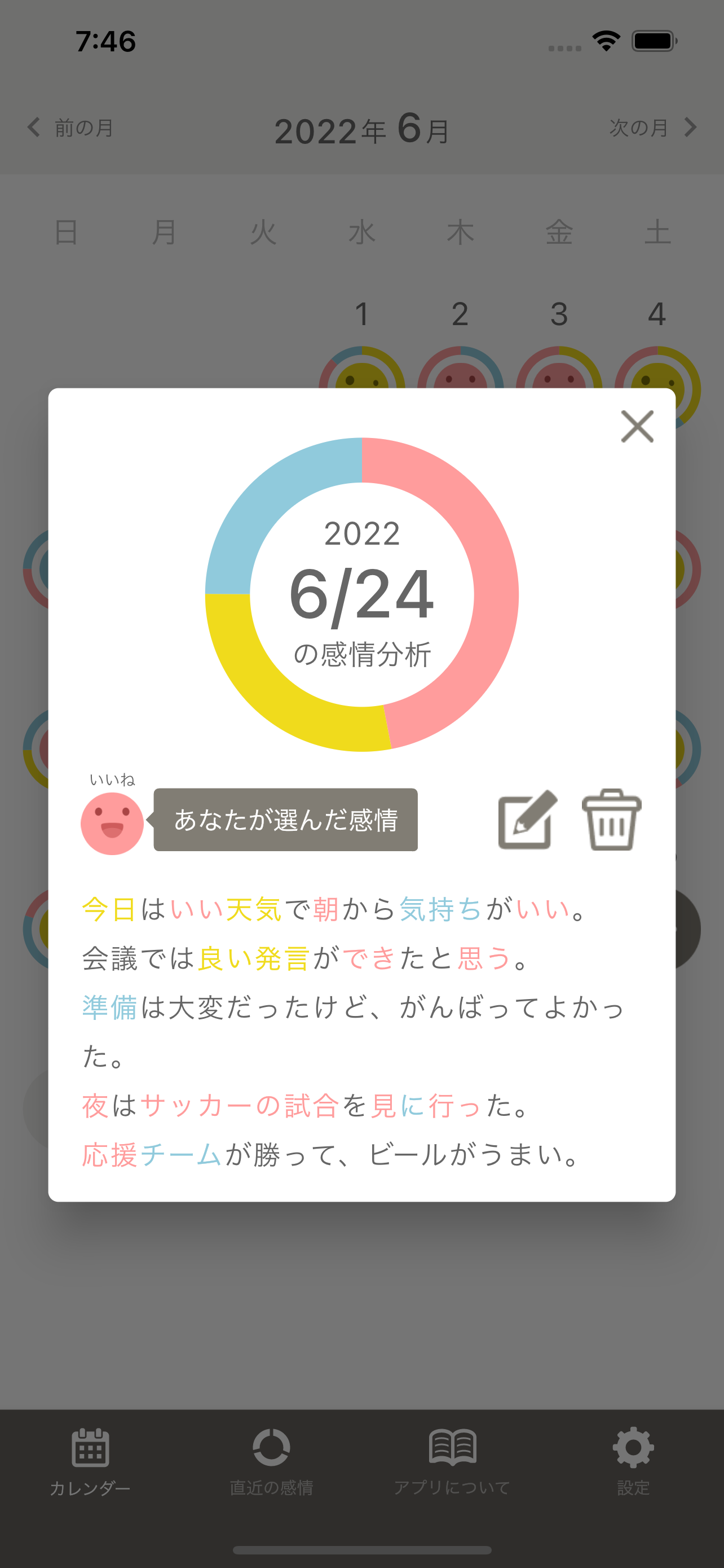感情分析日記